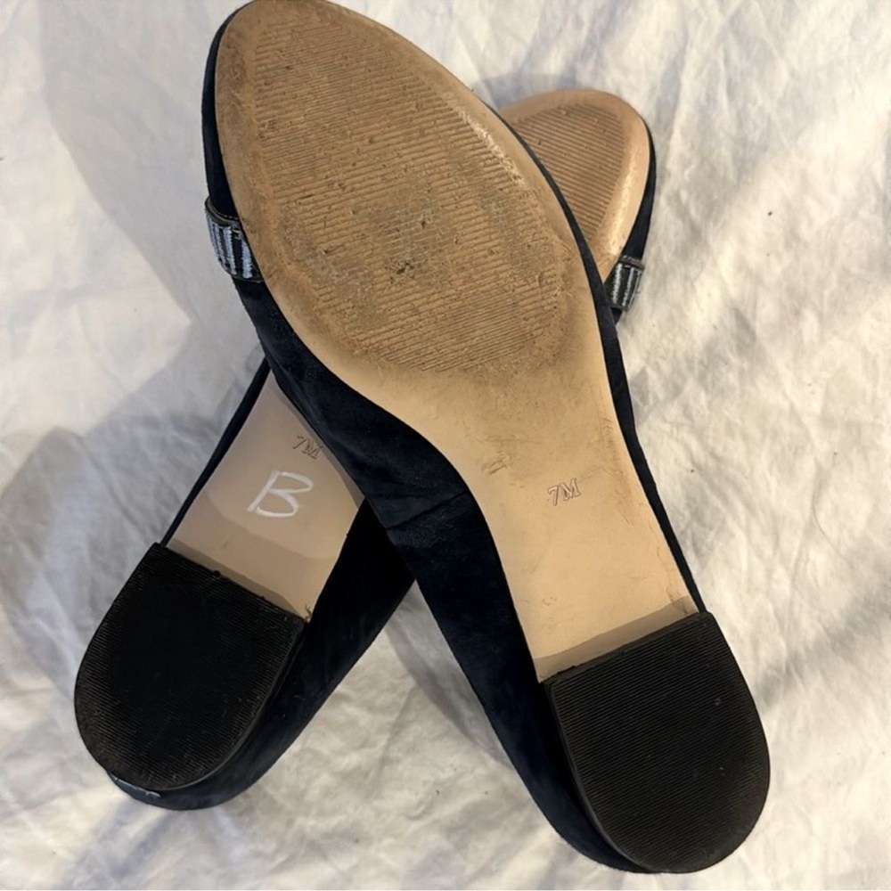 Talbots Navy Blue Embroidered Flats - Picture 9 of 9